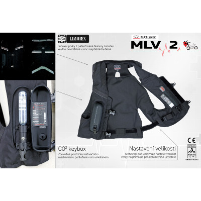 Hit-Air MLV 2 airbag vesta limitovaná edice černá se zlatými prvky