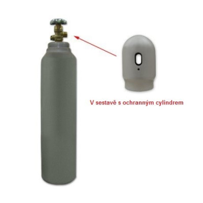 Plynová tlaková láhev ARGON 4.8, 8 litrů, 200 Bar, 1,8 m3, plná, závit W21,8, s víčkem