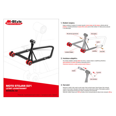 M-Style D21 zadní stojan pro letmé uložení kola Honda CB 1000R 2008-2017 a 2021-2023