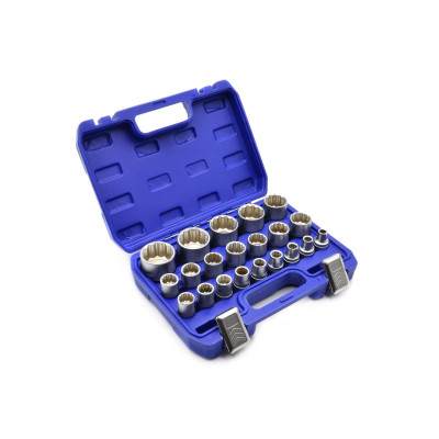 Sada nástrčných hlavic Gear Lock, 1/2“, 8-36 mm, 21 ks - GEKO G13547