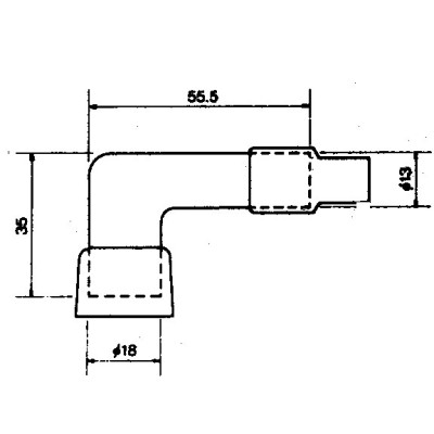 Koncovka zapalovací svíčky NGK LB10F