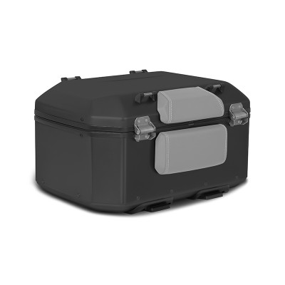 Kompletní sada černých hliníkových kufrů SHAD TERRA BLACK , 55L topcase 36L/36L boční kufry, včetně montážní sady a plotny SHAD Voge 650DS / 650DSX