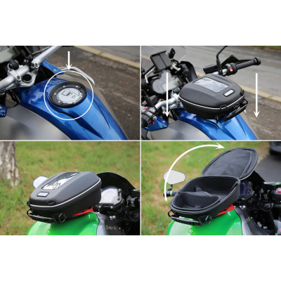 M-Style Quick brašna na nádrž motocyklu BF04 Kawasaki ER6 / Z750 / Z800/ Z900 RS / Z1000 / Versys 650 1000