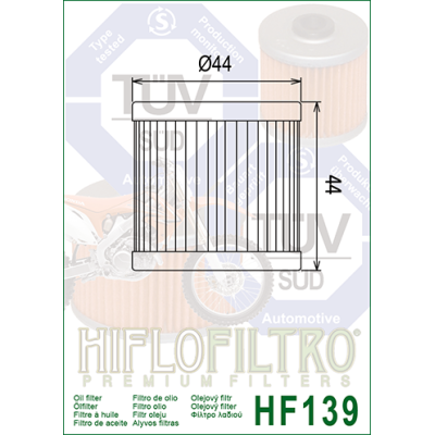 Olejový filtr HIFLOFILTRO HF139