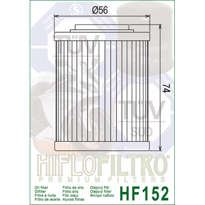 Olejový filtr HIFLOFILTRO HF152