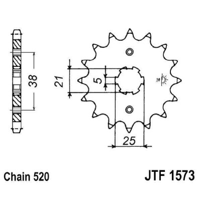 Řetězové kolečko JT JTF 1573-13 13 zubů, 520