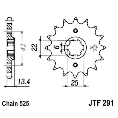 Řetězové kolečko JT JTF 291-15 15 zubů, 525