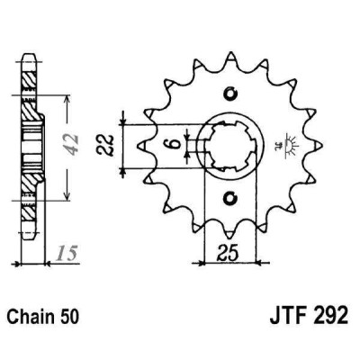 Řetězové kolečko JT JTF 292-16 16 zubů, 530