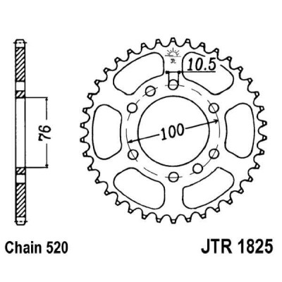 Řetězová rozeta JT JTR 1825-37 37 zubů, 520