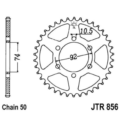 Řetězová rozeta JT JTR 856-45 45 zubů, 530