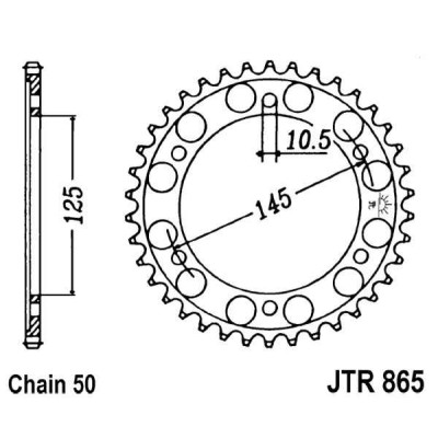 Řetězová rozeta JT JTR 865-43 43 zubů, 530