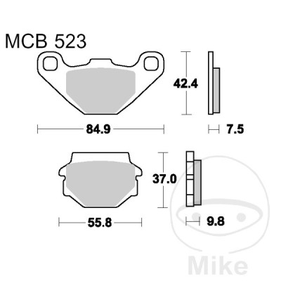 Brzdové destičky LUCAS STD MCB523