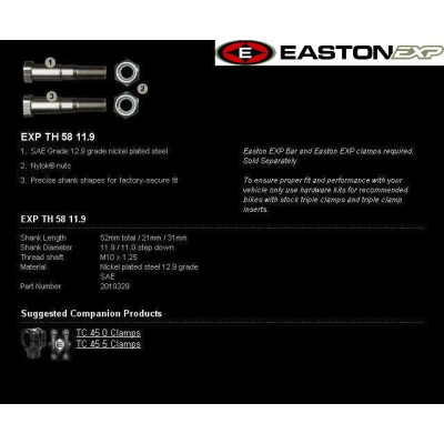 Montážní sada řidítek EASTON EXP EXP TH 58 11.9