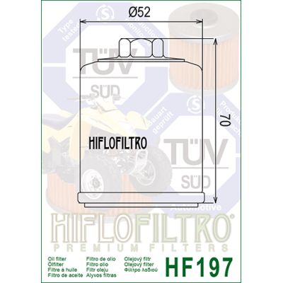 Olejový filtr HIFLOFILTRO HF197