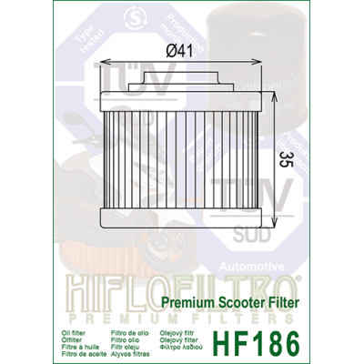 Olejový filtr HIFLOFILTRO HF186