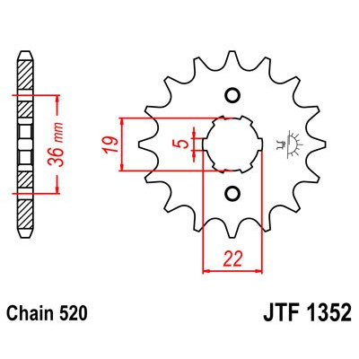 Řetězové kolečko JT JTF 1352-13 13 zubů, 520