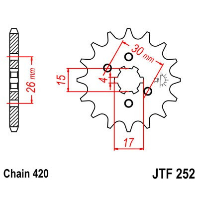 Řetězové kolečko JT JTF 252-13 13 zubů, 420