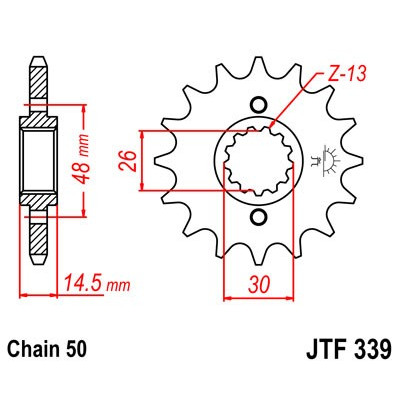 Řetězové kolečko JT JTF 339-15 15 zubů, 530