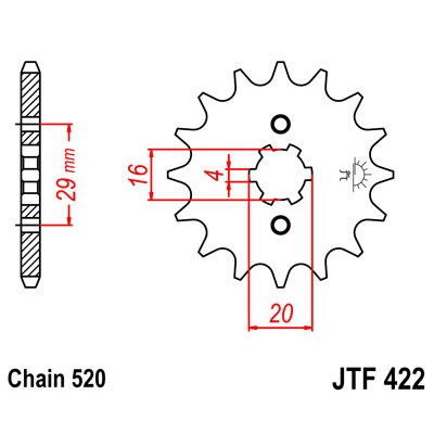 Řetězové kolečko JT JTF 422-15 15 zubů, 520
