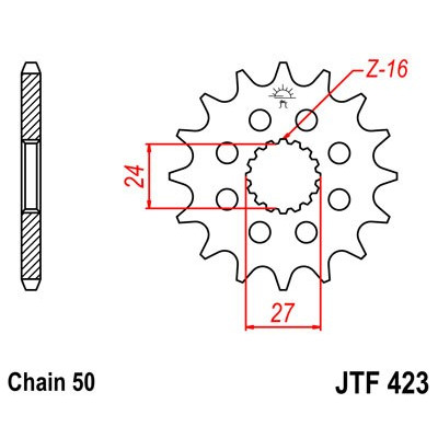 Řetězové kolečko JT JTF 423-16 16 zubů, 530