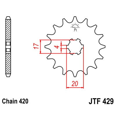 Řetězové kolečko JT JTF 429-13 13 zubů, 530