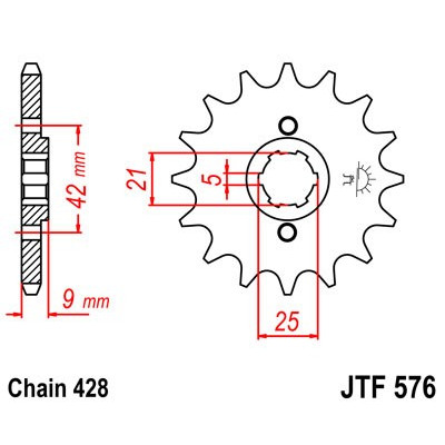 Řetězové kolečko JT JTF 576-18 18 zubů, 428