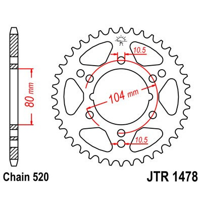 Řetězová rozeta JT JTR 1478-30 30 zubů, 520