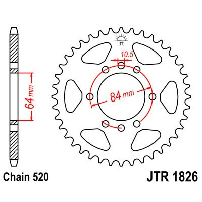 Řetězová rozeta JT JTR 1826-39 39 zubů, 520