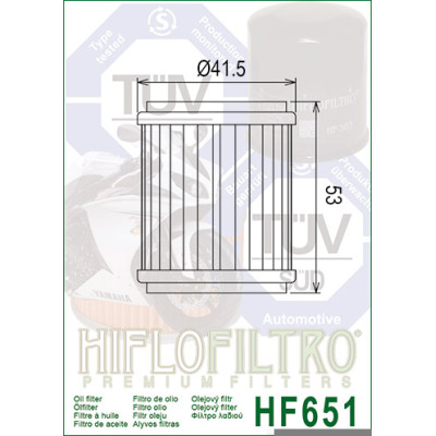 Olejový filtr HIFLOFILTRO HF651