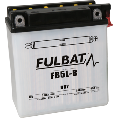 Konvenční motocyklová baterie FULBAT FB5L-B  (YB5L-B) Včetně balení kyseliny