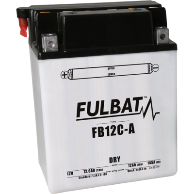 Konvenční motocyklová baterie FULBAT FB12C-A  (YB12C-A) Včetně balení kyseliny