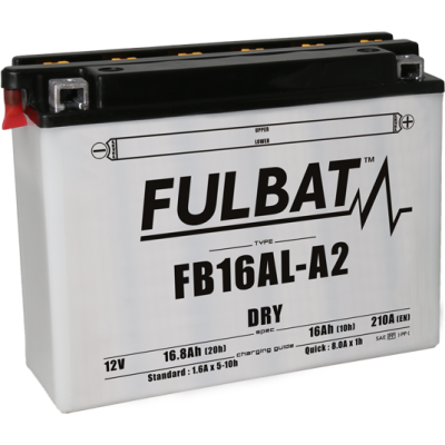 Konvenční motocyklová baterie FULBAT FB16AL-A2  (YB16AL-A2) Včetně balení kyseliny