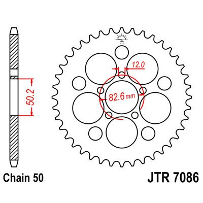 Řetězová rozeta JT JTR 7086-48Z 48 zubů, 530