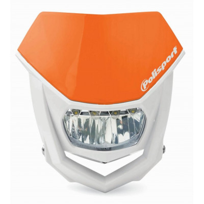 Maska se světlem POLISPORT HALO LED s LED světlem oranžová
