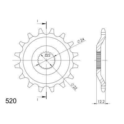 Řetězové kolečko SUPERSPROX CST-1125:17 17 zubů, 520