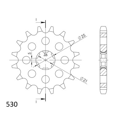 Řetězové kolečko SUPERSPROX CST-567:15 15 zubů, 530