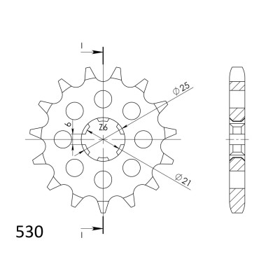 Řetězové kolečko SUPERSPROX CST-509:15 15 zubů, 530