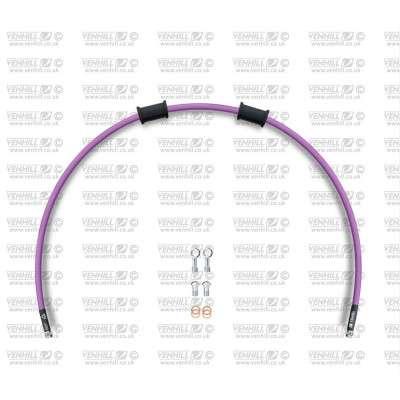 Hadice zadní brzdy Venhill POWERHOSEPLUS TRI-9018R-PU (1 hadice v sadě) fialové hadice, chromové koncovky