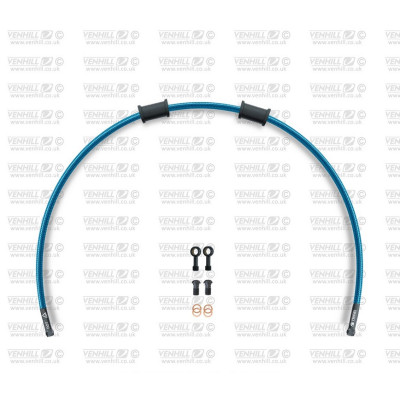 Hadice zadní brzdy Venhill POWERHOSEPLUS DUC-9016RB-TB (1 hadice v sadě) průhledně modré hadice, černé koncovky