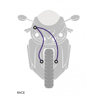 RACE Hadice přední brzdy sada Venhill POWERHOSEPLUS SUZ-2017FS-CB (2 hadice v sadě) karbonové hadice, nerezové koncovky