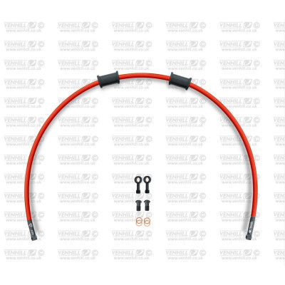 Hadice přední brzdy sada Venhill POWERHOSEPLUS YAM-1003FB-RD (1 hadice v sadě) červené hadice, černé koncovky