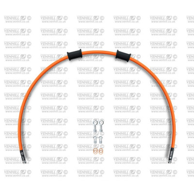 Hadice přední brzdy sada Venhill POWERHOSEPLUS YAM-1003F-OR (1 hadice v sadě) oranžové hadice, chromové koncovky