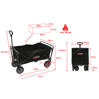 M-Style Cart 1 přepravní skládací vozík II. jakost