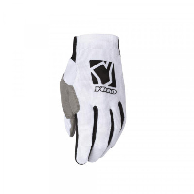 Motokrosové rukavice YOKO SCRAMBLE bílá / černá XXS (5)