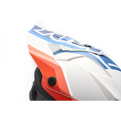 Motokrosová helma YOKO SCRAMBLE white / blue / fire XXL