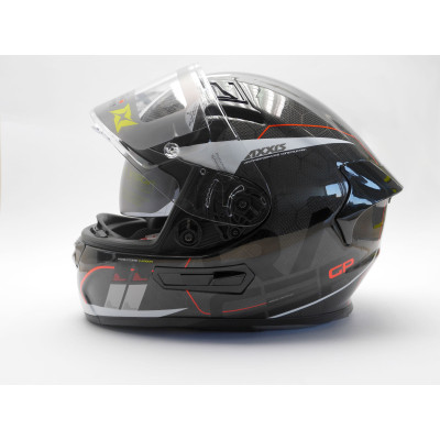 Integrální helma AXXIS RACER GP CARBON SV spike a0 lesklá perleťová bílá M