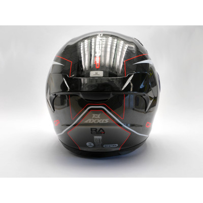Integrální helma AXXIS RACER GP CARBON SV spike a0 lesklá perleťová bílá L
