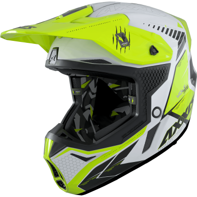 Motokrosová helma AXXIS WOLF ABS star track a3 lesklá fluor žlutá XS