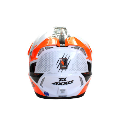 Motokrosová helma AXXIS WOLF ABS star track a4 lesklá fluor oranžová XS