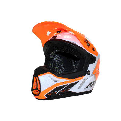 Motokrosová helma AXXIS WOLF ABS star track a4 lesklá fluor oranžová S